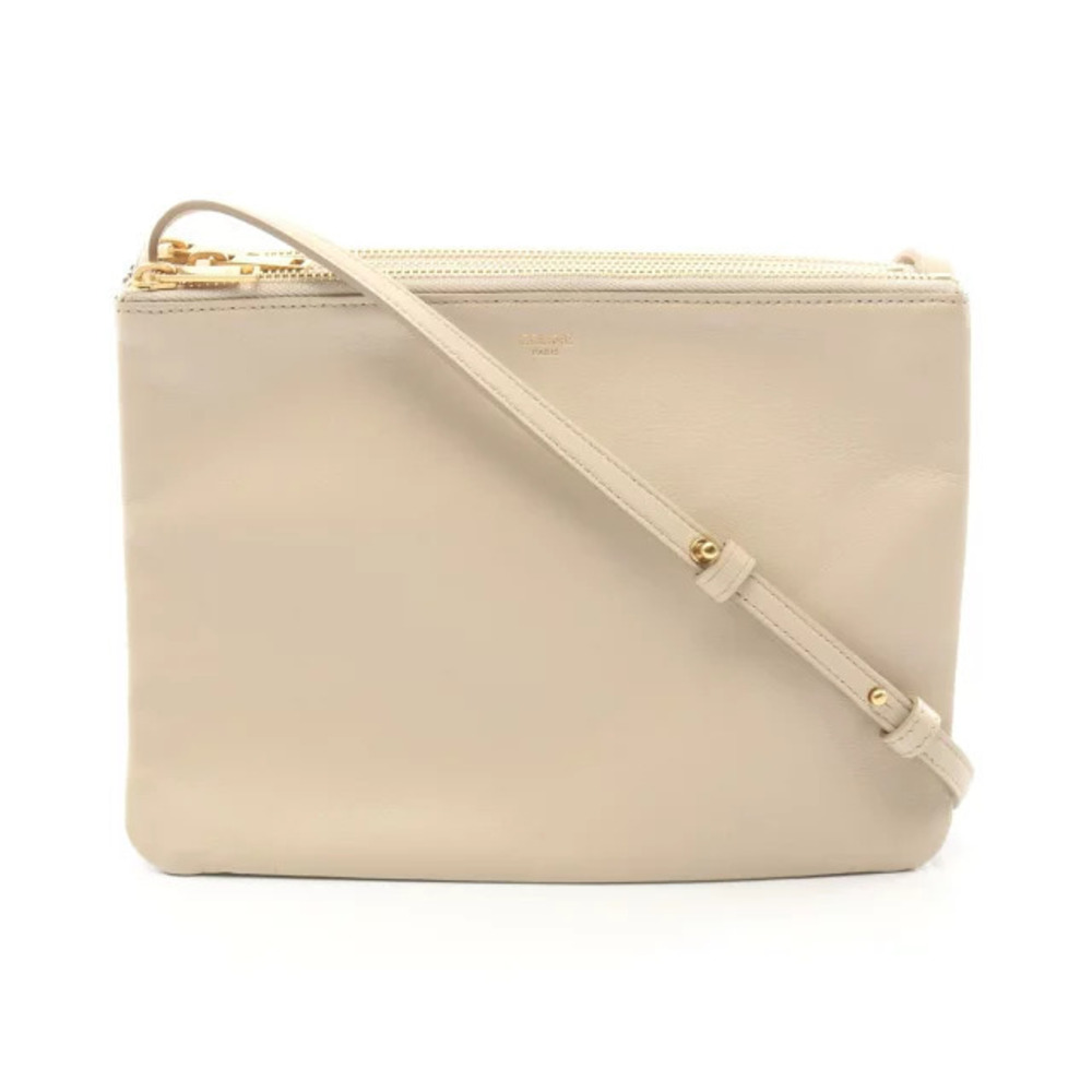 Celine TRIO Crossbody Bag Leather Beige Cream